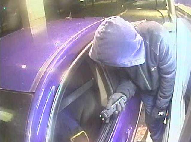 Central Region OPP are looking for a suspect who brandished a stun gun during robberies in Orillia and Coboconk.
