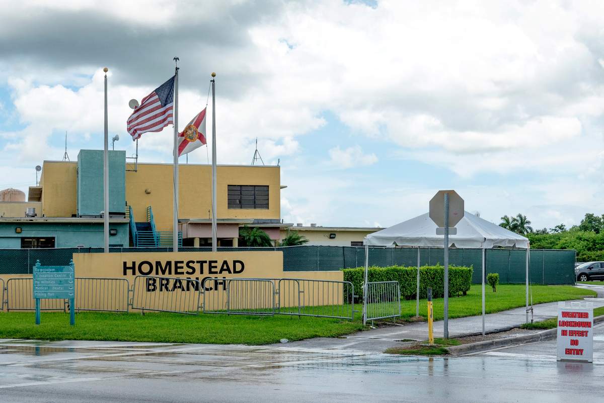 A view of the Homestead Temporary Shelter for Unaccompanied Children in Homestead, Florida, on Aug. 3 2019. 