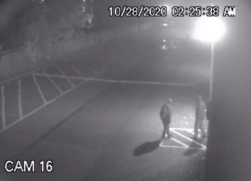 Surveillance image of two suspects in a break and enter at the Northumberland Mall on Oct. 28.