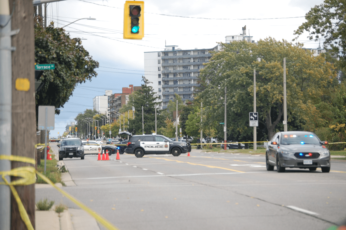 Investigators say a person was shot on Friday afternoon while driving westbound on  Mohawk Road, just before Upper James Street.