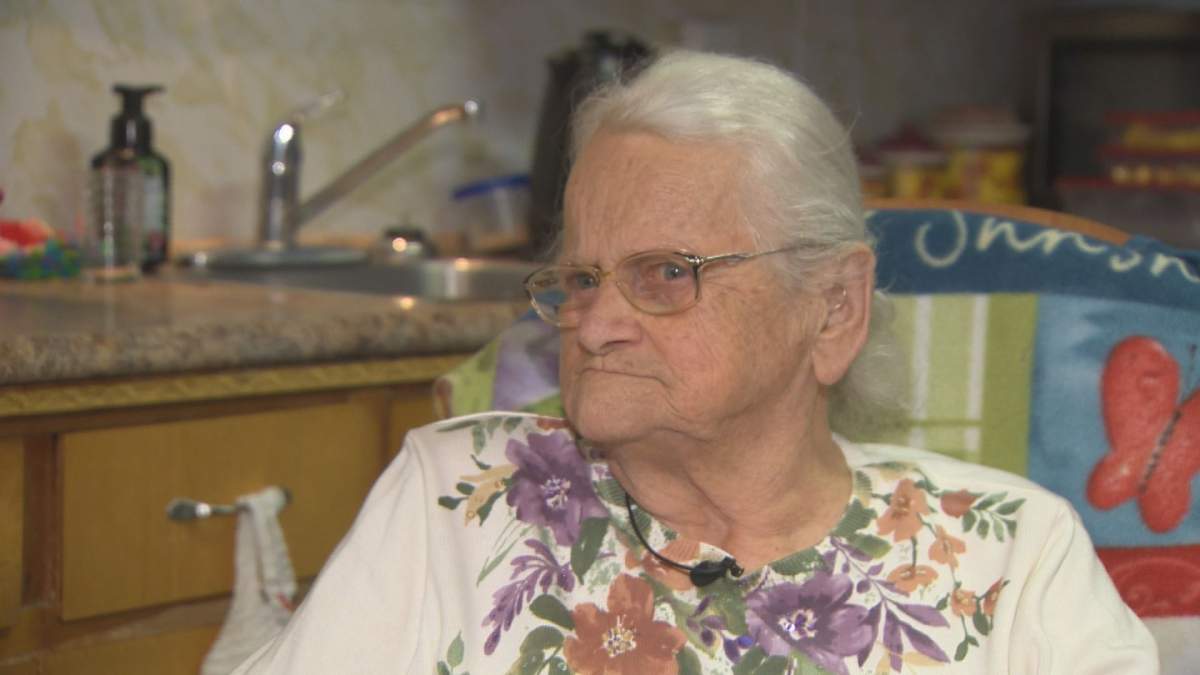 Eva Skaarup, 90, is legally blind and hard of hearing. Despite the odds, she managed to escape her burning home Sunday.