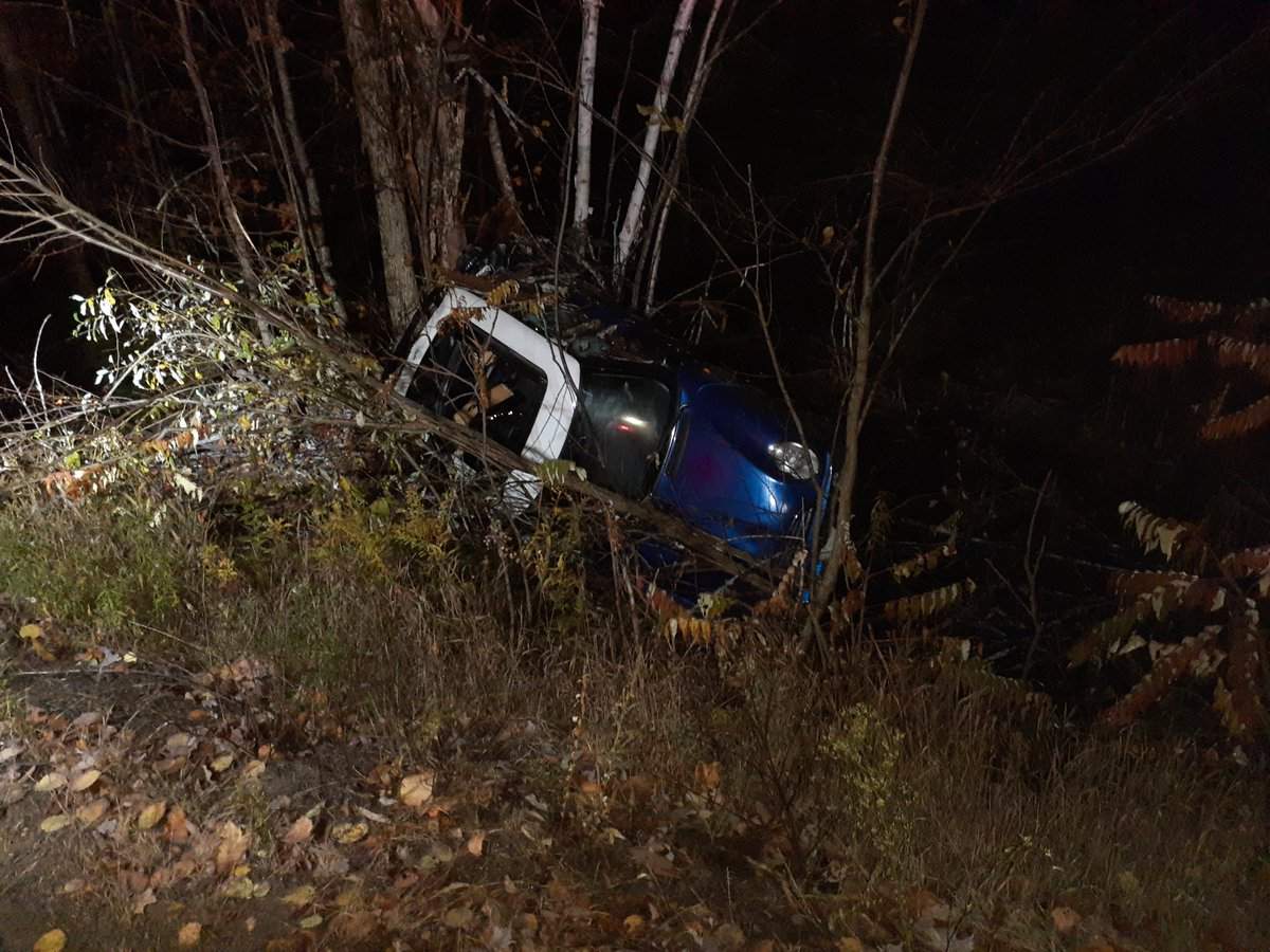 A driver died in hospital following a crash on Glamorgan Road in Highlands East Township on Friday night.
