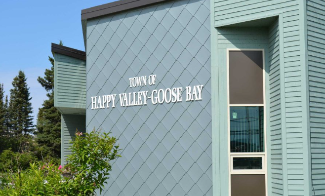 The Happy Valley-Goose Bay town hall is pictured on this website photo. 