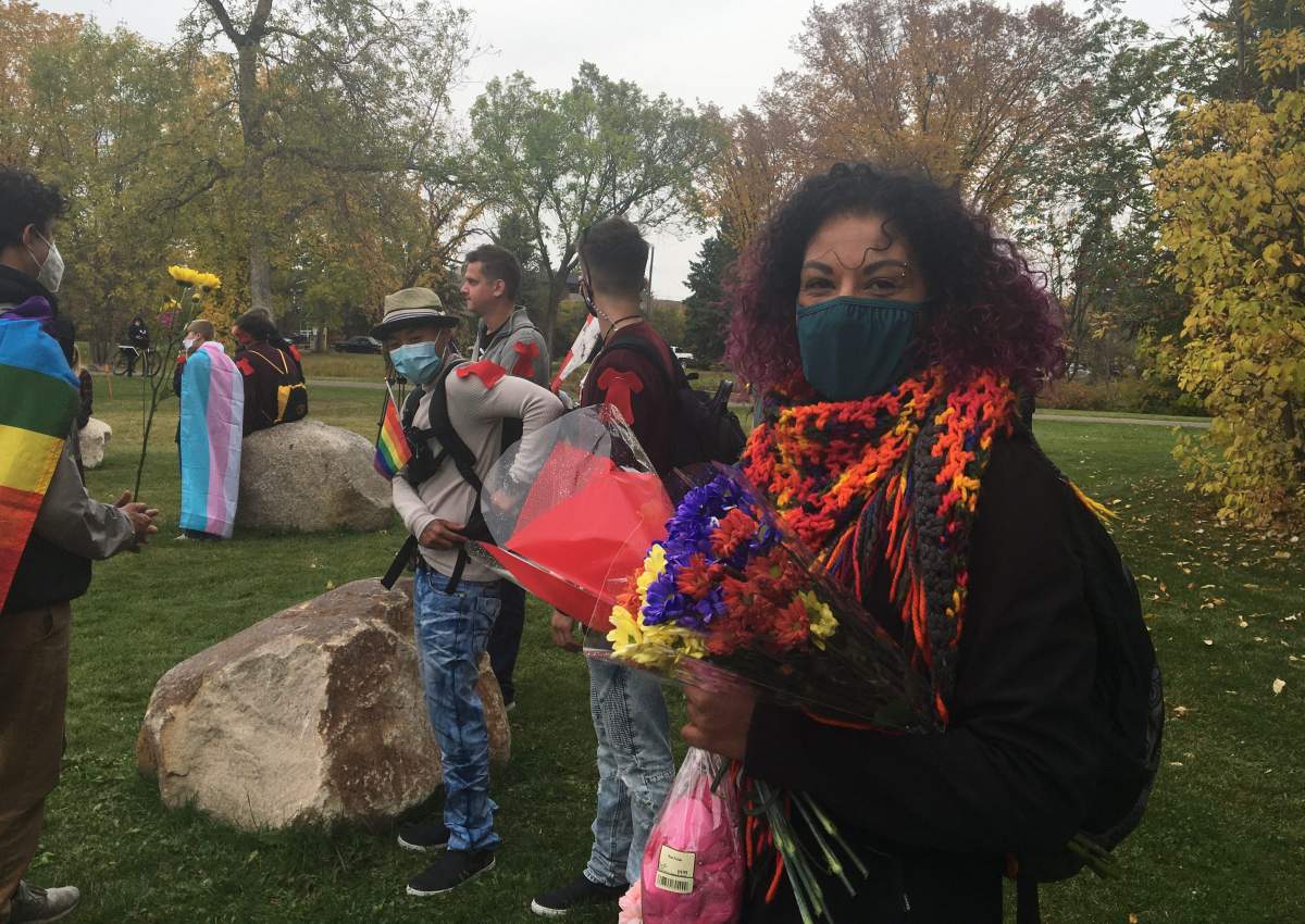Kisha Daniels, cofounder of Black and Indigenous Alliance Alberta, pictured on Sunday, Oct. 4, 2020.