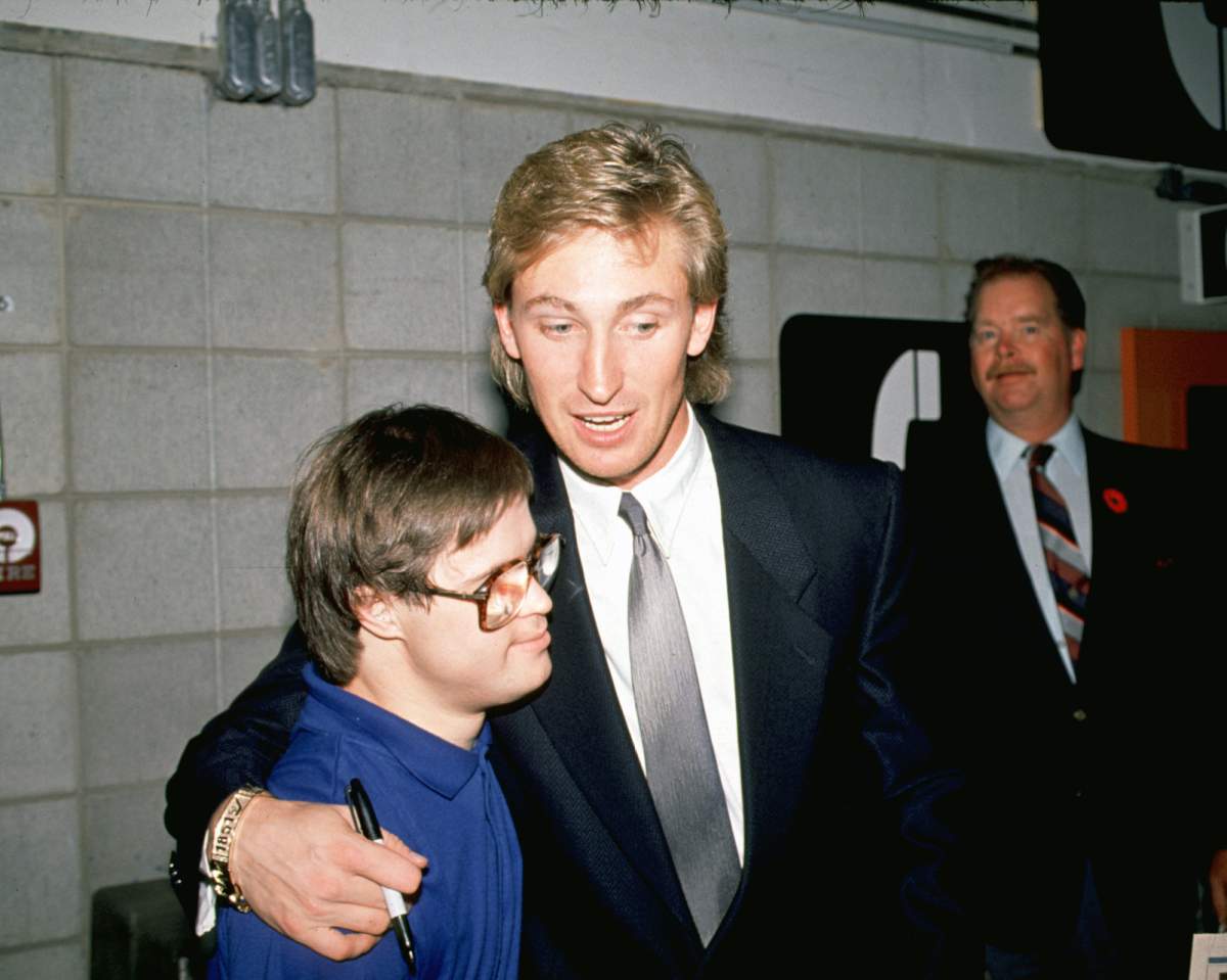 Wayne Gretzky and Joey Moss.