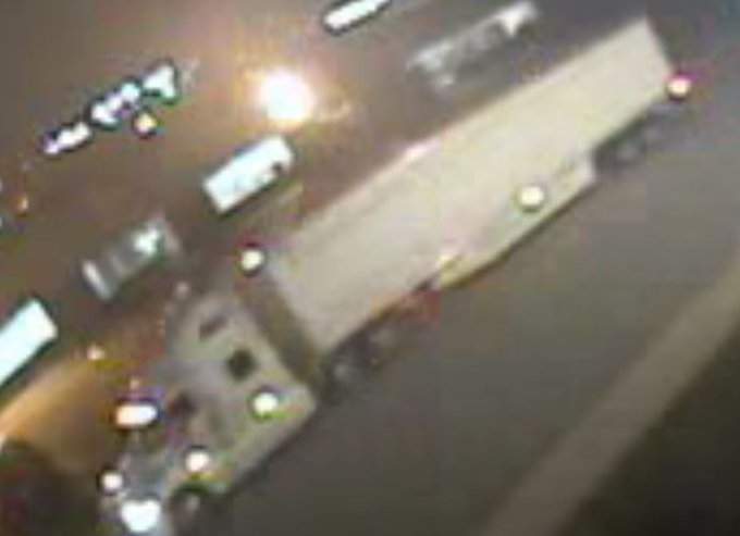 Police say it is likely the truck driver did not realize they had struck a pedestrian, who had already fallen.