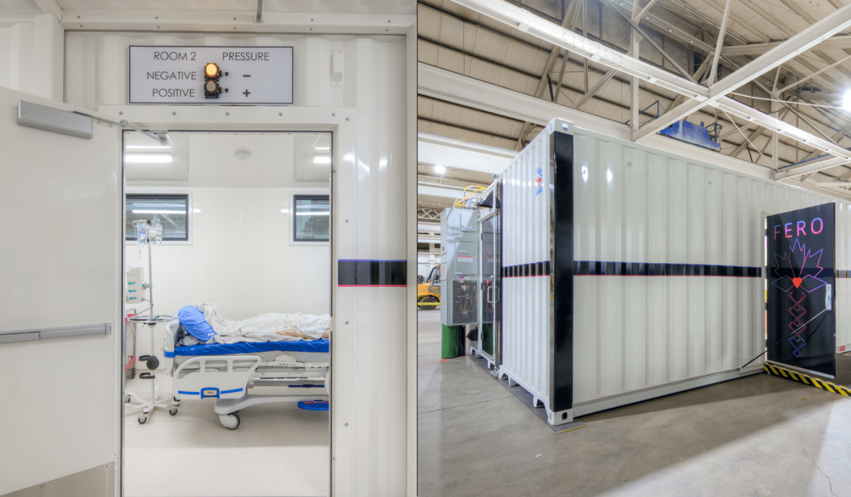 A Hamilton-based company is turning shipping containers into mobile hospital units.