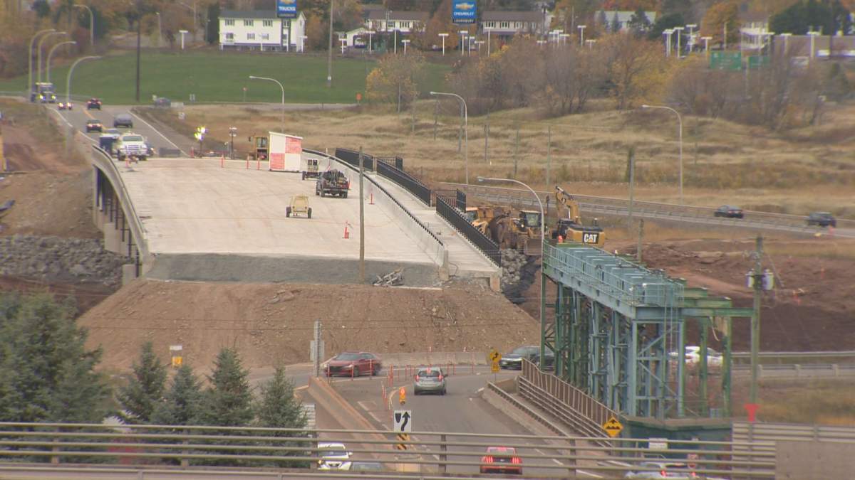 The causeway connecting Moncton to Riverview, shown in this Oct. 26, 2020 file photo, is expected to be closed for six months while a new bridge is built.