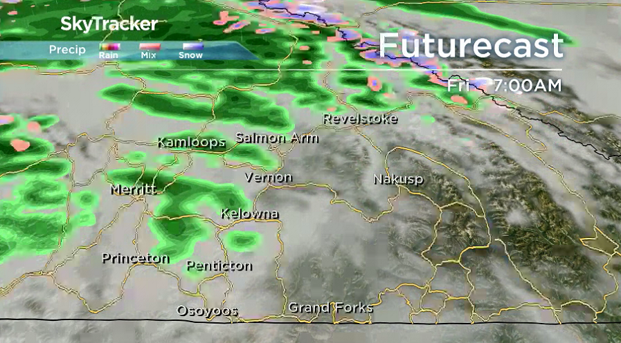 There is a chance of showers early Friday morning.