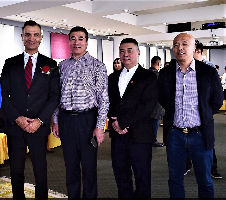 Rongxiang Yuan and Paul King Jin meet with Liberal MP Joe Peschisolido and CACA members including Yongtao Chen (not pictured here) at Vancouver’s private China Hui club, in 2018.