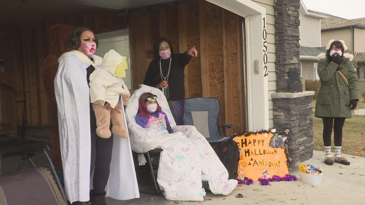 Arizona Burns and her family celebrated Halloween on Saturday, Oct. 31, 2020, with a special parade.