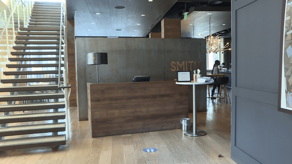 The front entrance of SMITH Restaurant.