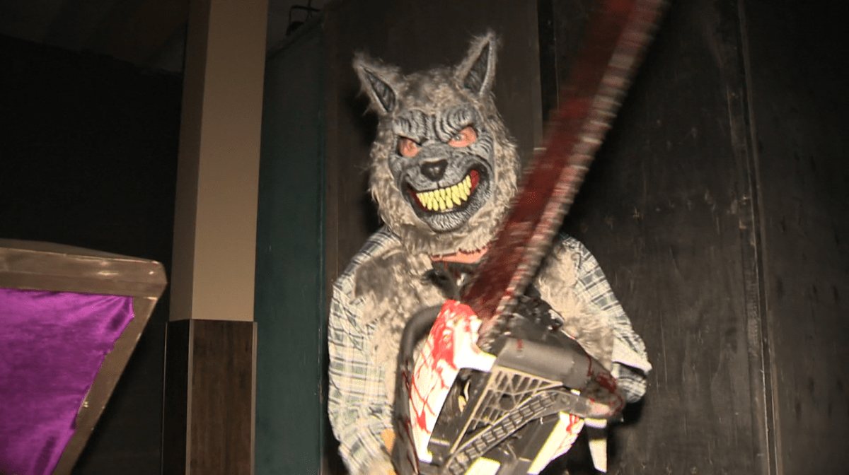 Inside the haunted house at Four Crowns Restaurant and Bar on McPhillips Street, Winnipeg. 
