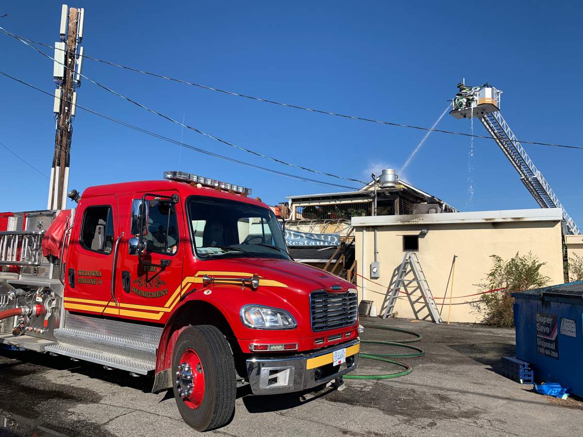 Aggressive fire destroys popular Greek restaurant in Kelowna, B.C. - image