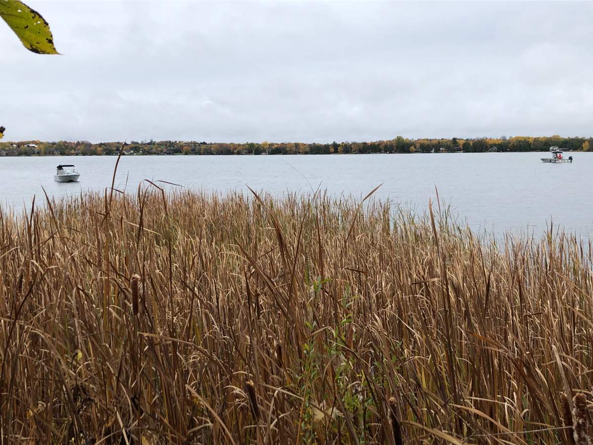 OPP search Chemong Lake on Monday morning for a boater who went missing on Sunday.
