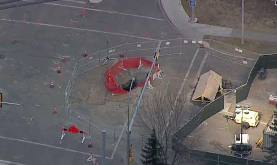 A sinkholin south Edmonton will take at least “several months” to repair, according to EPCOR.