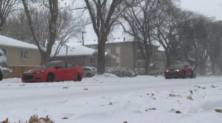 Snow covered streets in Lethbridge on Wednesday, Oct. 21, 2020. 