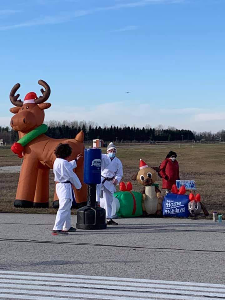 The 2020 London Santa Claus parade at the London International Airport, Nov. 14, 2020.