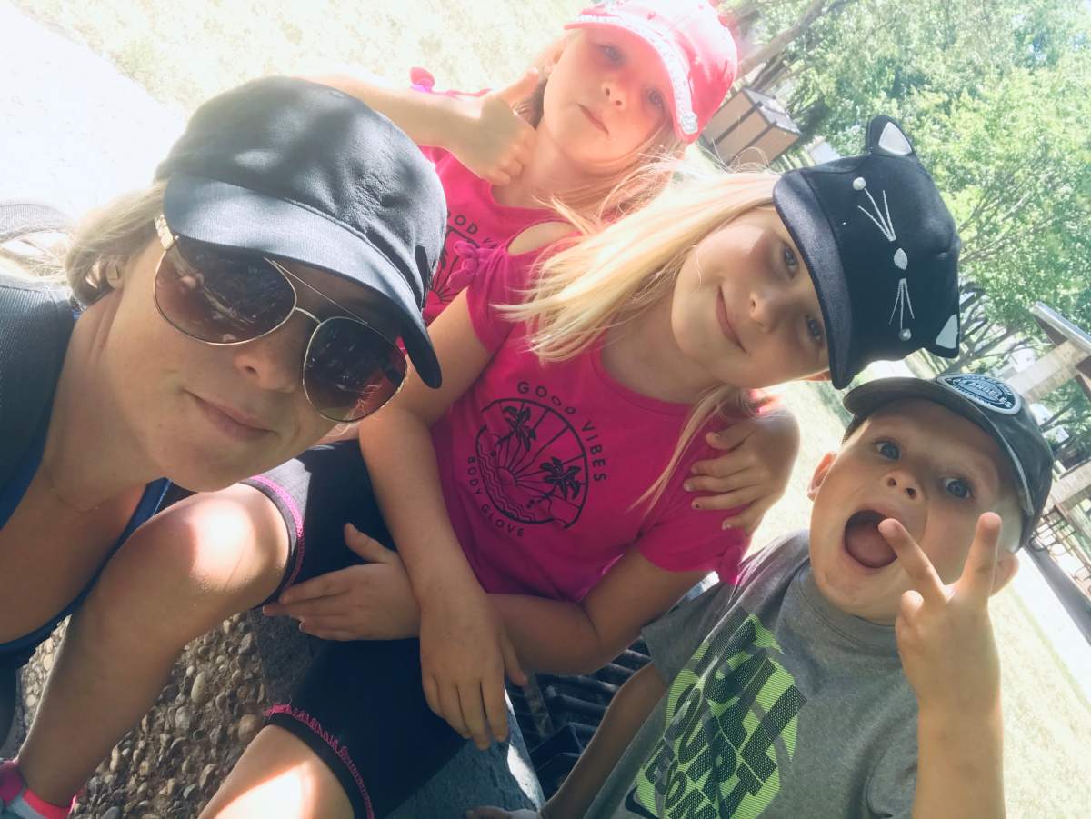 Hailey Coleman with her three kids.