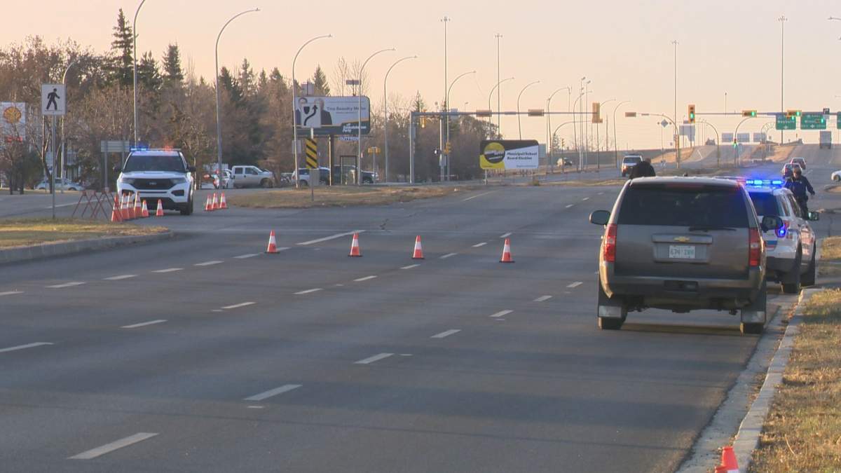 Regina police investigate a fatal collision Wednesday morning that involved a pedestrian and a vehicle. 