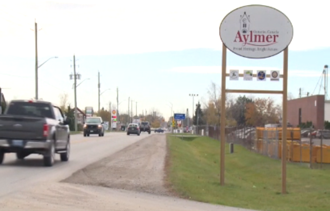 File photo of Aylmer, Ont. sign.