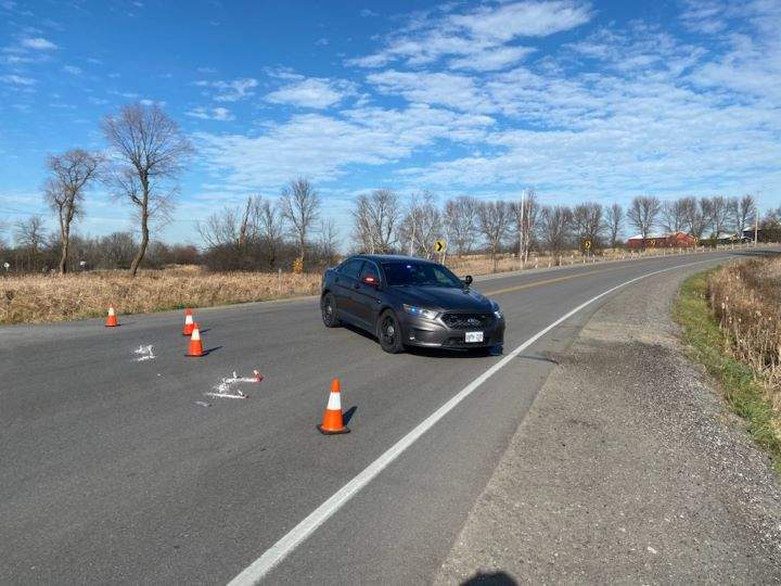 Nottawasaga OPP are investigating a crash involving two motorcycles and one vehicle Monday,.