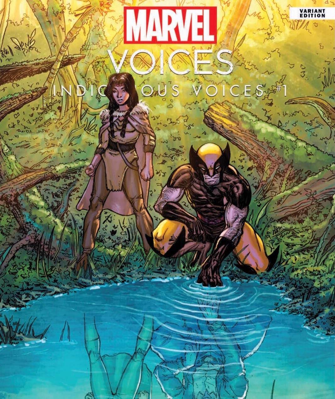 The finished version of Kyle Charles’ limited edition cover of Marvel Voice’s: Indigenous Voices