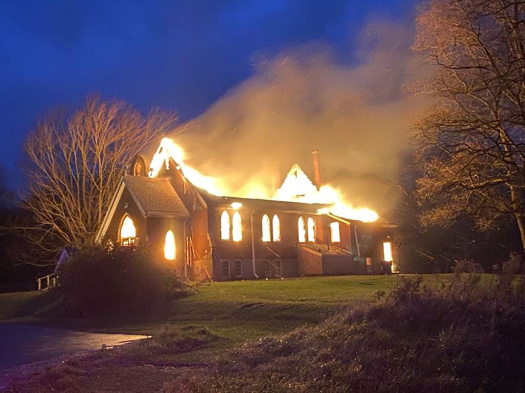 OPP say they responded Sunday morning along with the Chippewa Fire Department to a structure fire at the St. Andrew's Anglican Church located at 81 Chippewa Road in Muncey.