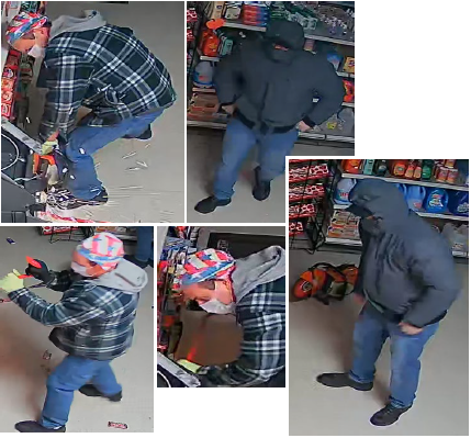 Police said two suspects allegedly forced their way into a Lansdowne Street business and stole an unknown amount of cash. 