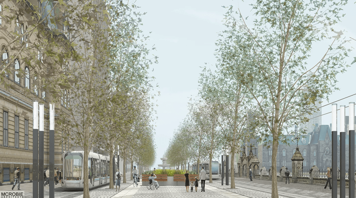 Discussion about a potential Ottawa-Gatineau loop, which could see at-grade rail in front of Parliament Hill and Wellington Street converted into a pedestrian plaza, took up much of the conversation at Monday's transportation committee.