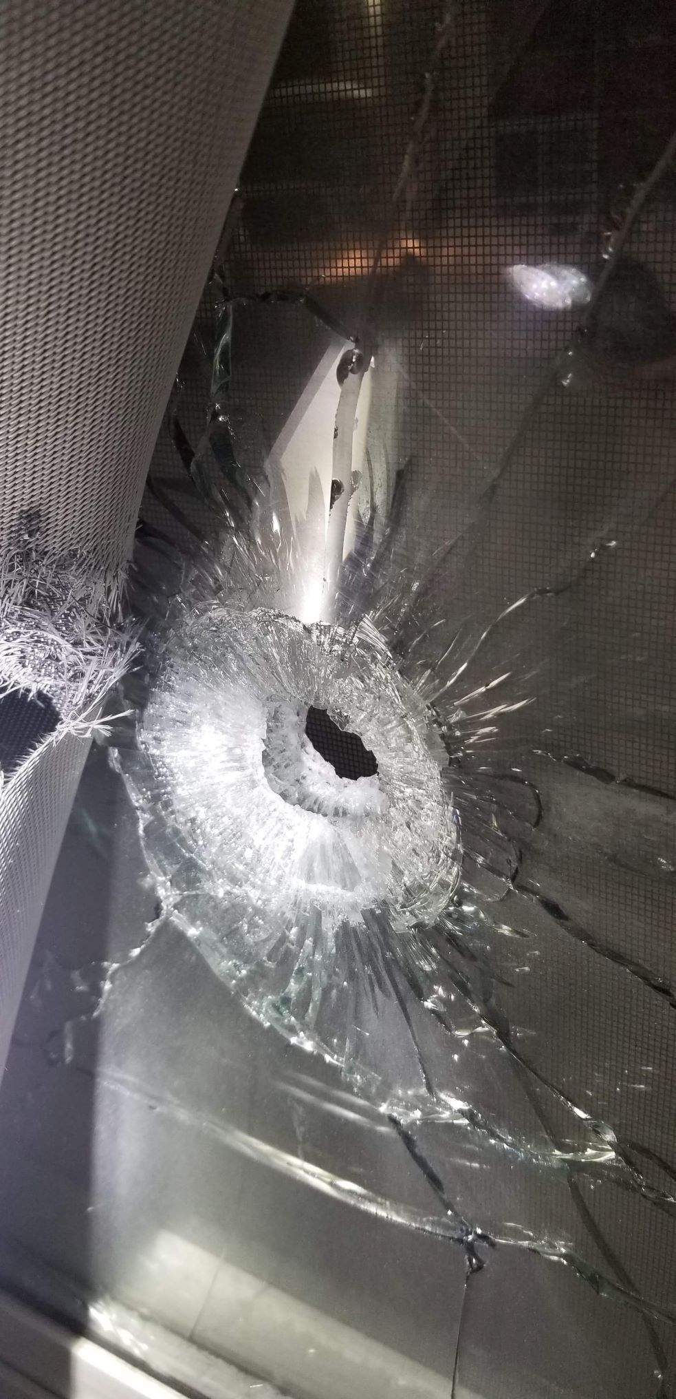 This Thompson, Man., apartment building was shot at early Thursday morning.