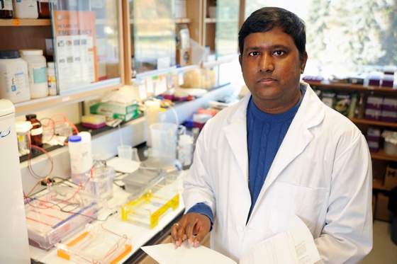 Mohan Babu, a biochemist at the University of Regina received funding for ongoing research related to COVID-19.
