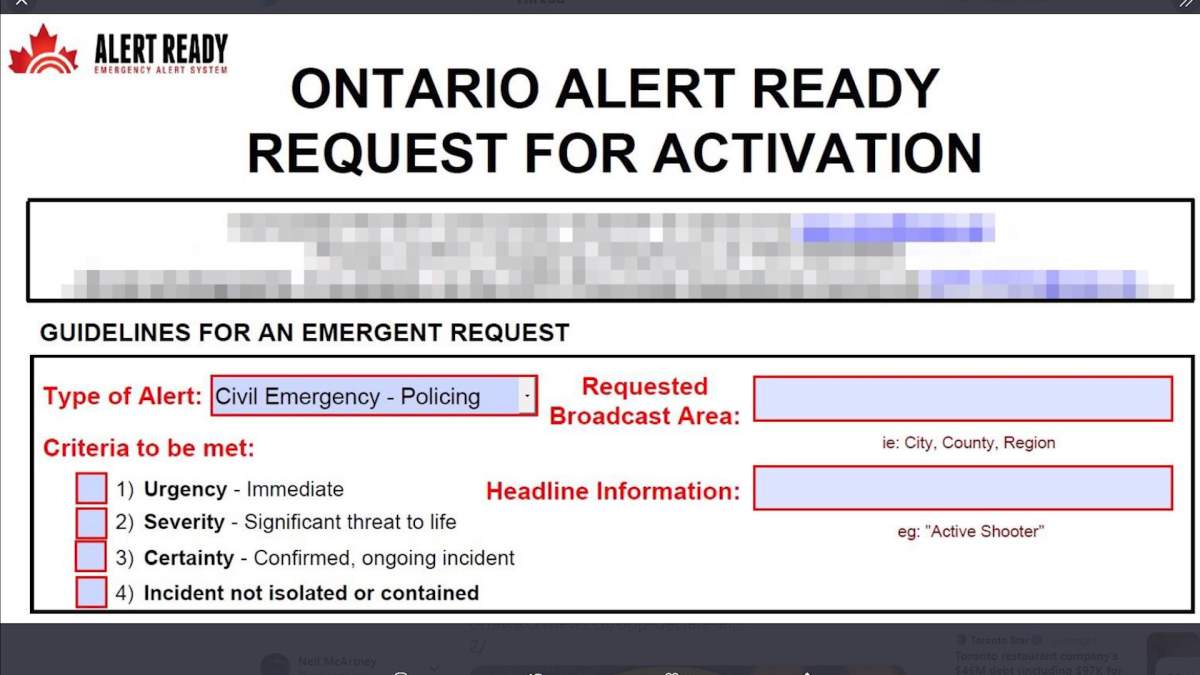 Alert Ready request form