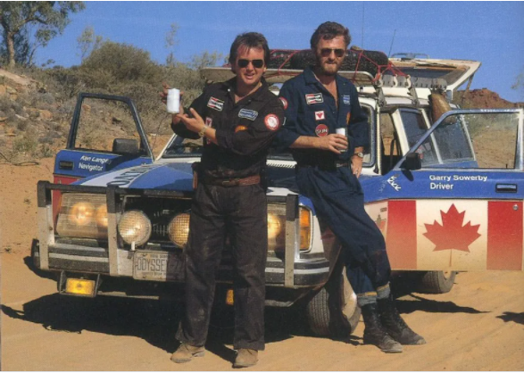 Ken Langley (left) and Garry Sowerby (right) in Australia with Red Cloud.
