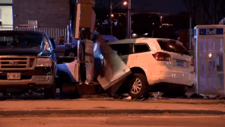 The scene of the crash in the area of  Jane Street and Dalrymple Drive.