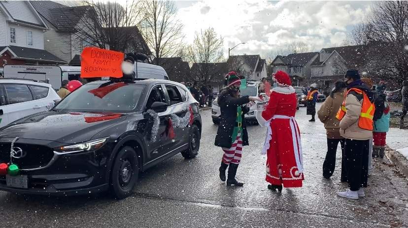 Christmas parade held in Cambridge for Dominic DaCosta, 5, battling cancer.
