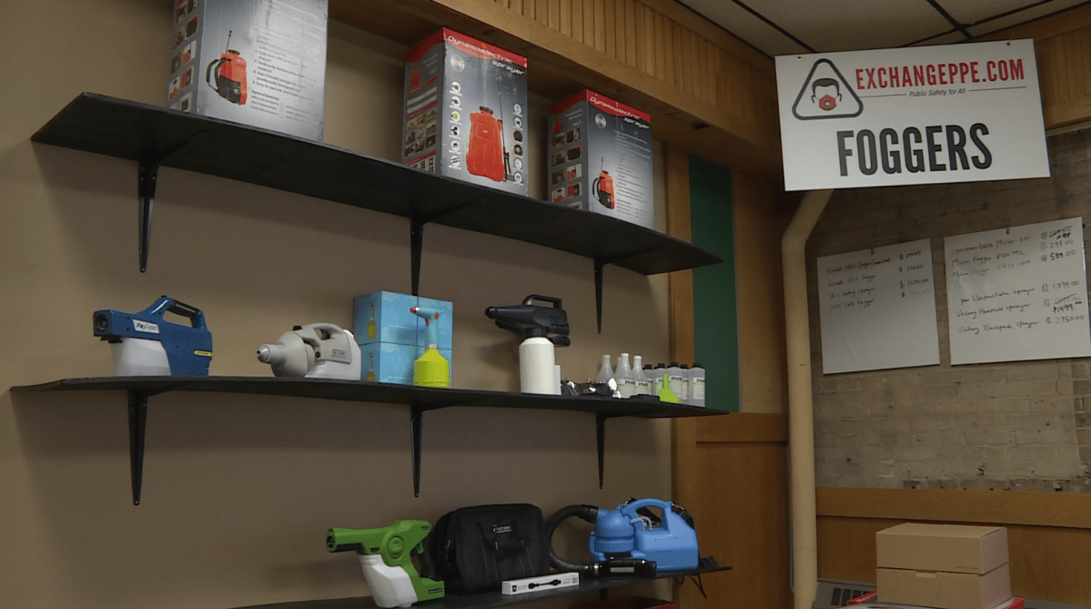 The collection of foggers available for purchase at Exchange PPE.