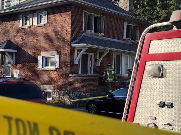 A photo of the house on Norton Avenue following a fire.