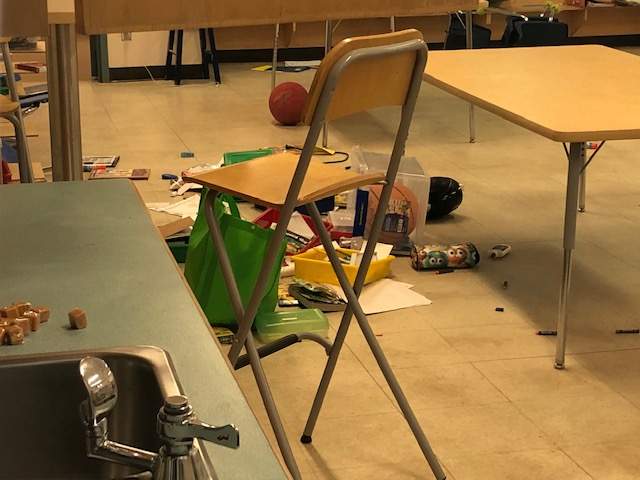 A look inside Fairview Elementary School in Maple Ridge B.C. Monday morning.