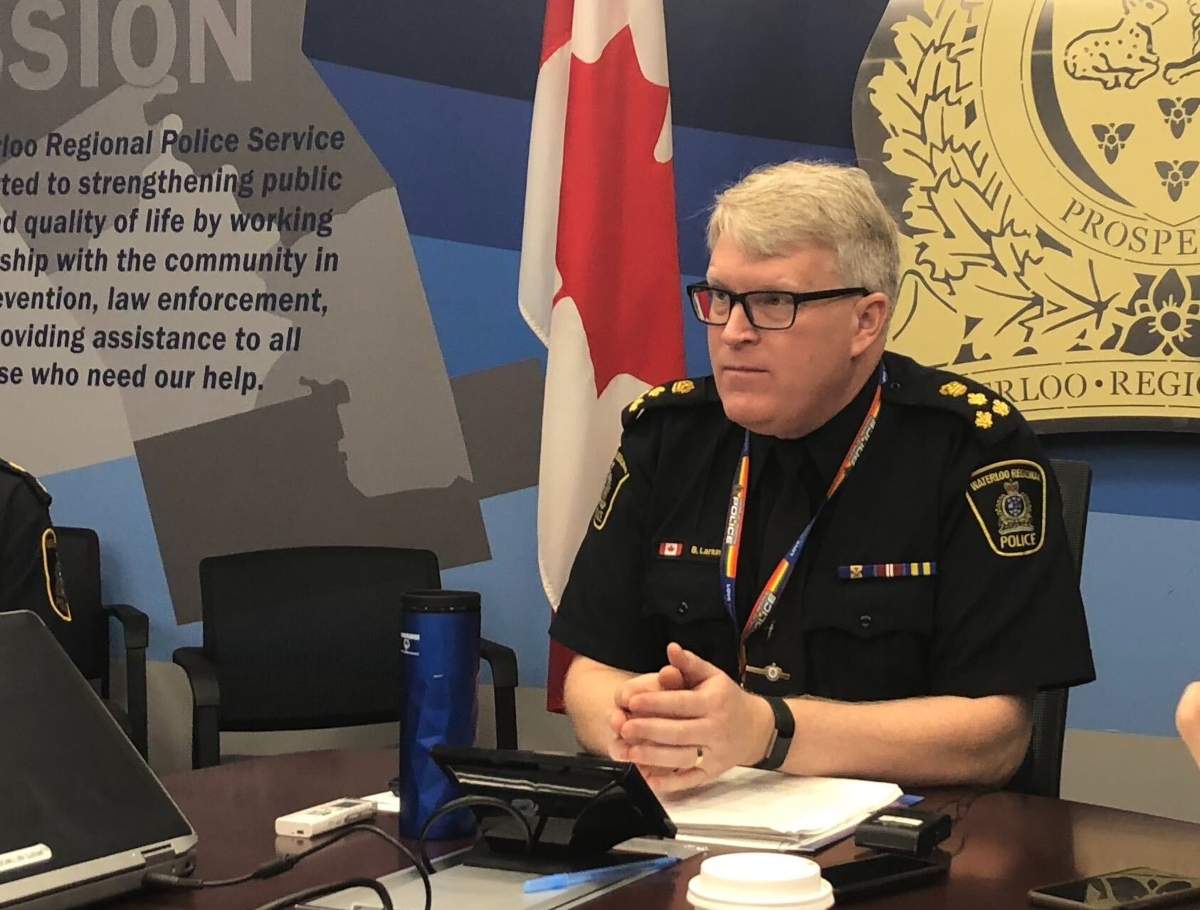 Waterloo Regional Police Chief Bryan Larkin. 