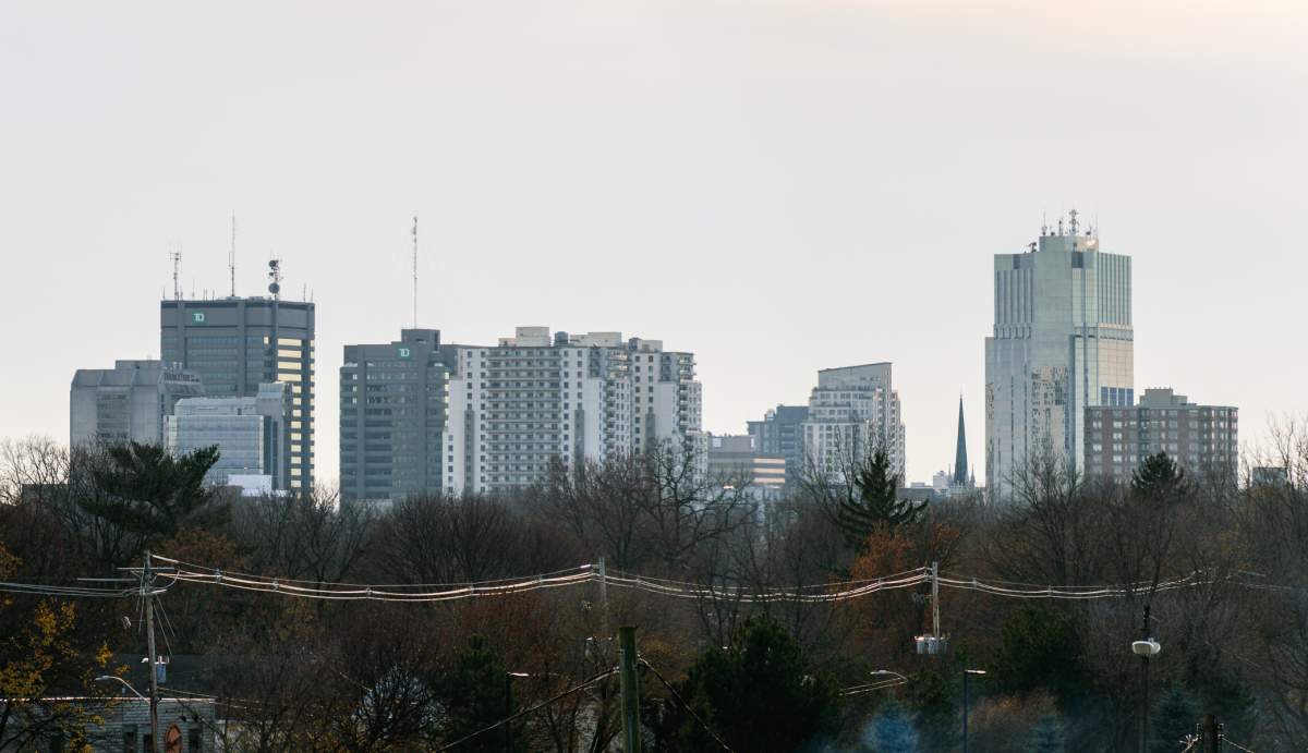 The London, Ont., skyline, November 2020.