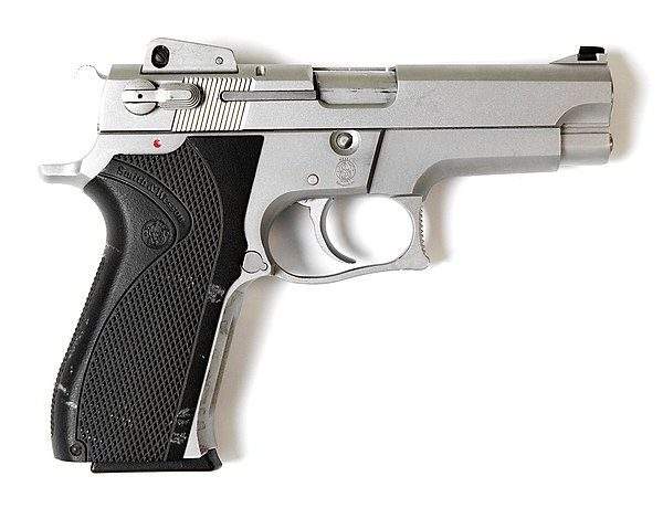 Smith & Wesson 5946 pistol. This weapon is similar to one used by the gunman and not necessarily the exact model