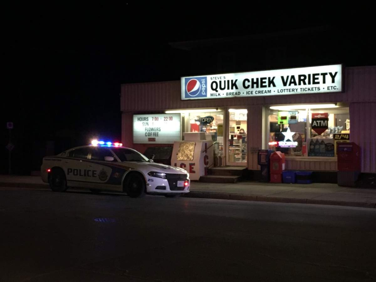Peterborough police are investigating a robbery at a convenience store.