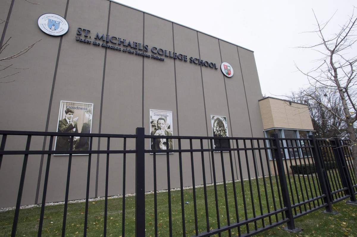 St. Michael's College School is shown in Toronto on Thursday, November 15, 2018. 