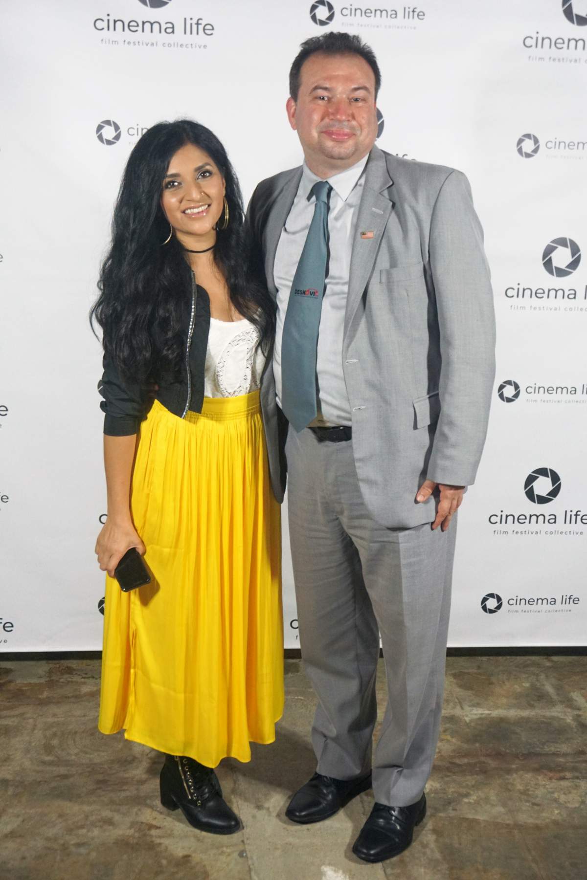 Jia and Jeffrey at Georgia film festival.