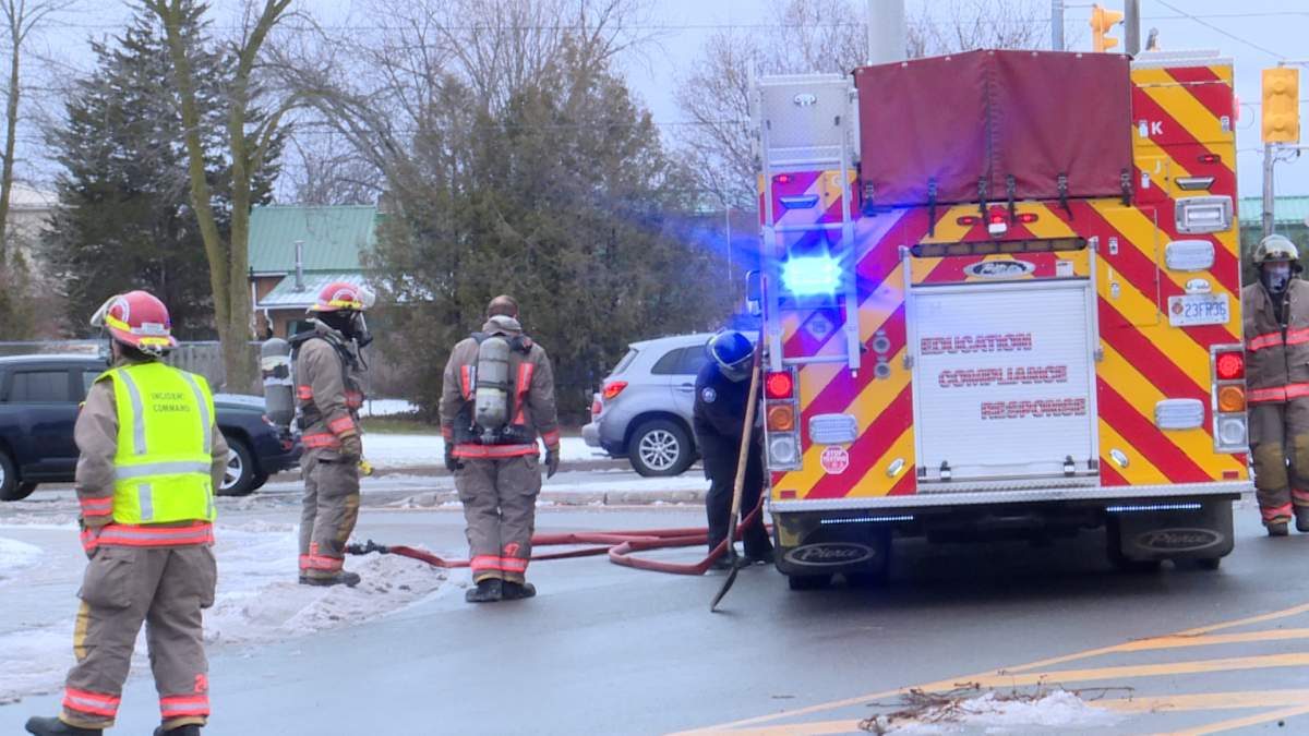 Belleville fire crews at 233 Moira St. West