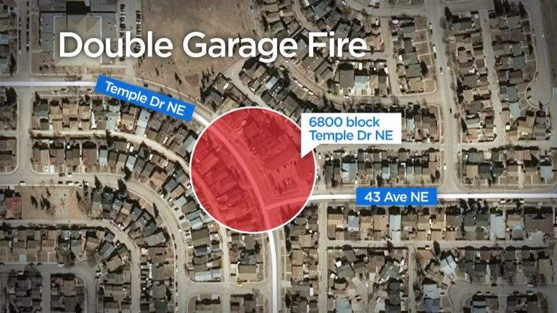 Calgary firefighters  were called to the 6800 block of Temple Drive Northeast just before 11 p.m.