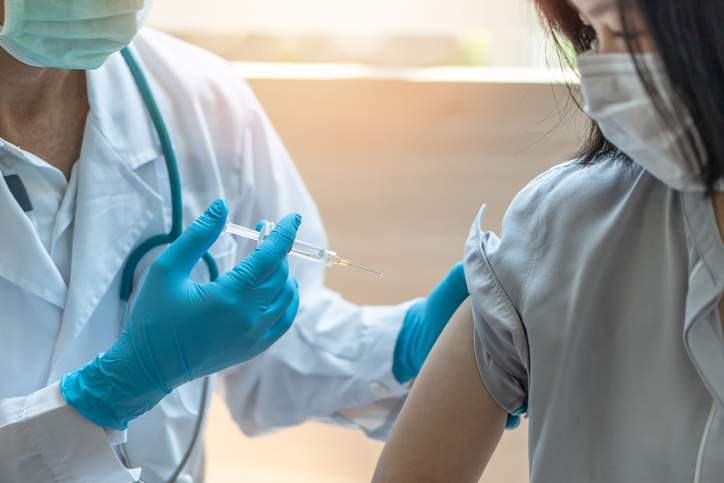 A file photo of someone getting a shot.
