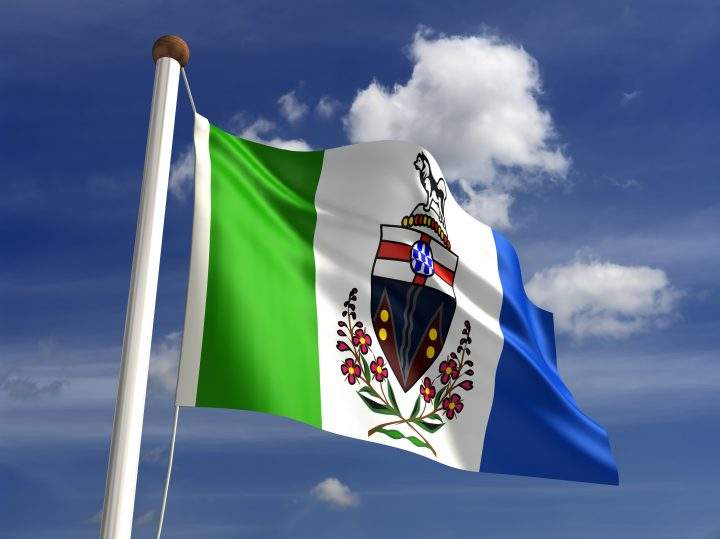 Yukon flag Canada (isolated with clipping path).