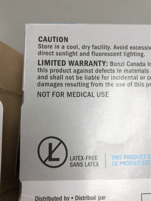 A nurse alleges that staff were provided with gloves that are not for medical use.